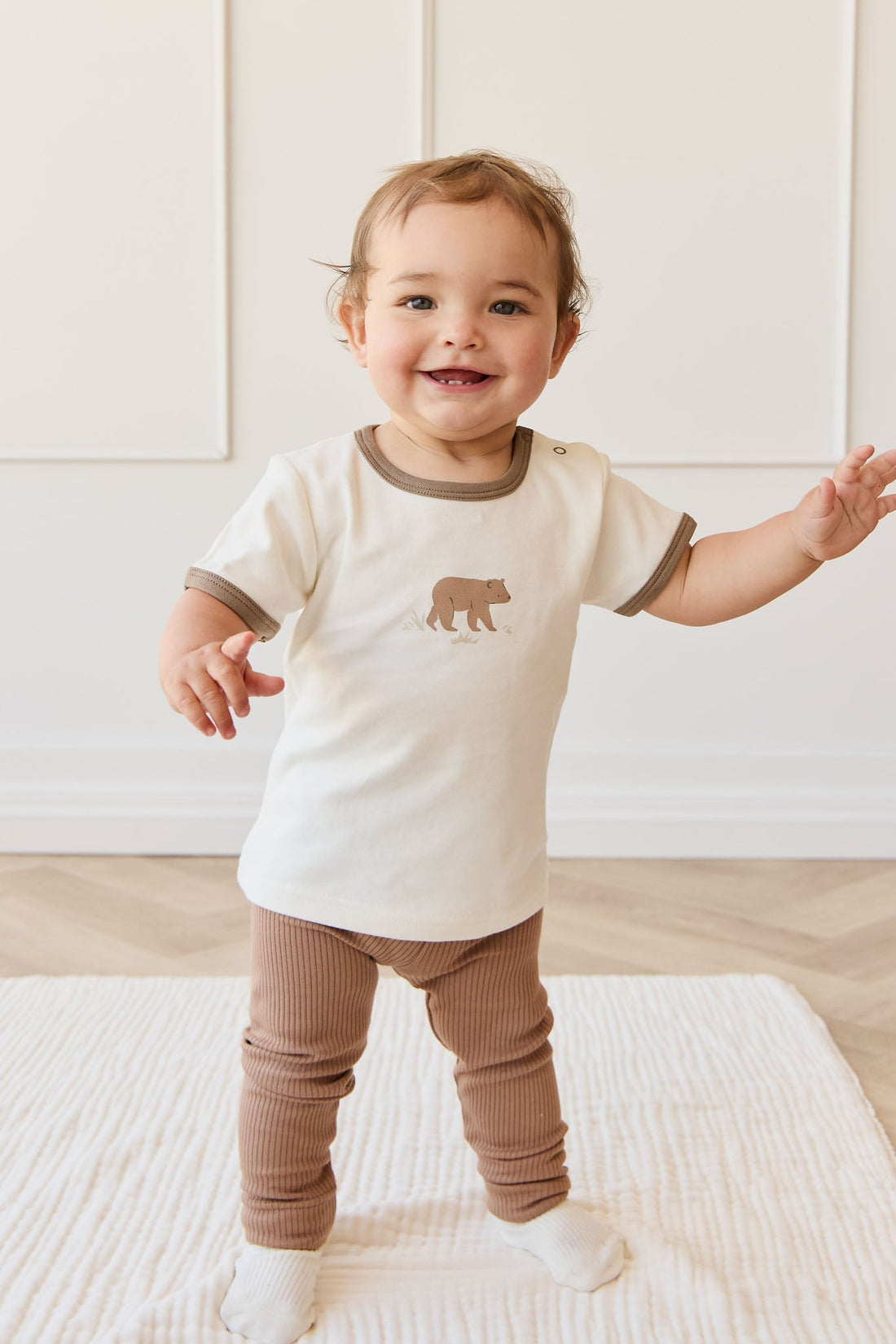 Pima Cotton Erik Tee - Buddy Bear Cloud Childrens Top from Jamie Kay NZ