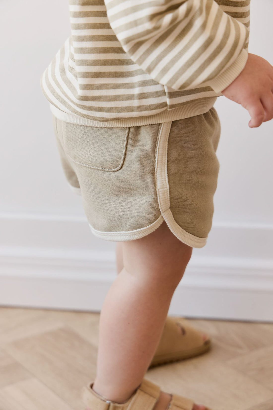 Organic Cotton Eric Short - Sandy Brown Childrens Short from Jamie Kay NZ
