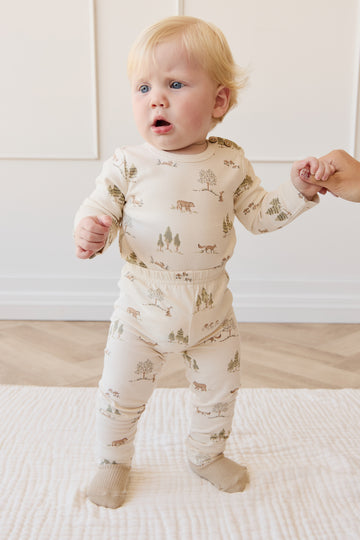 Organic Cotton Fernley Bodysuit - Pine Forest Friends Childrens Bodysuit from Jamie Kay NZ