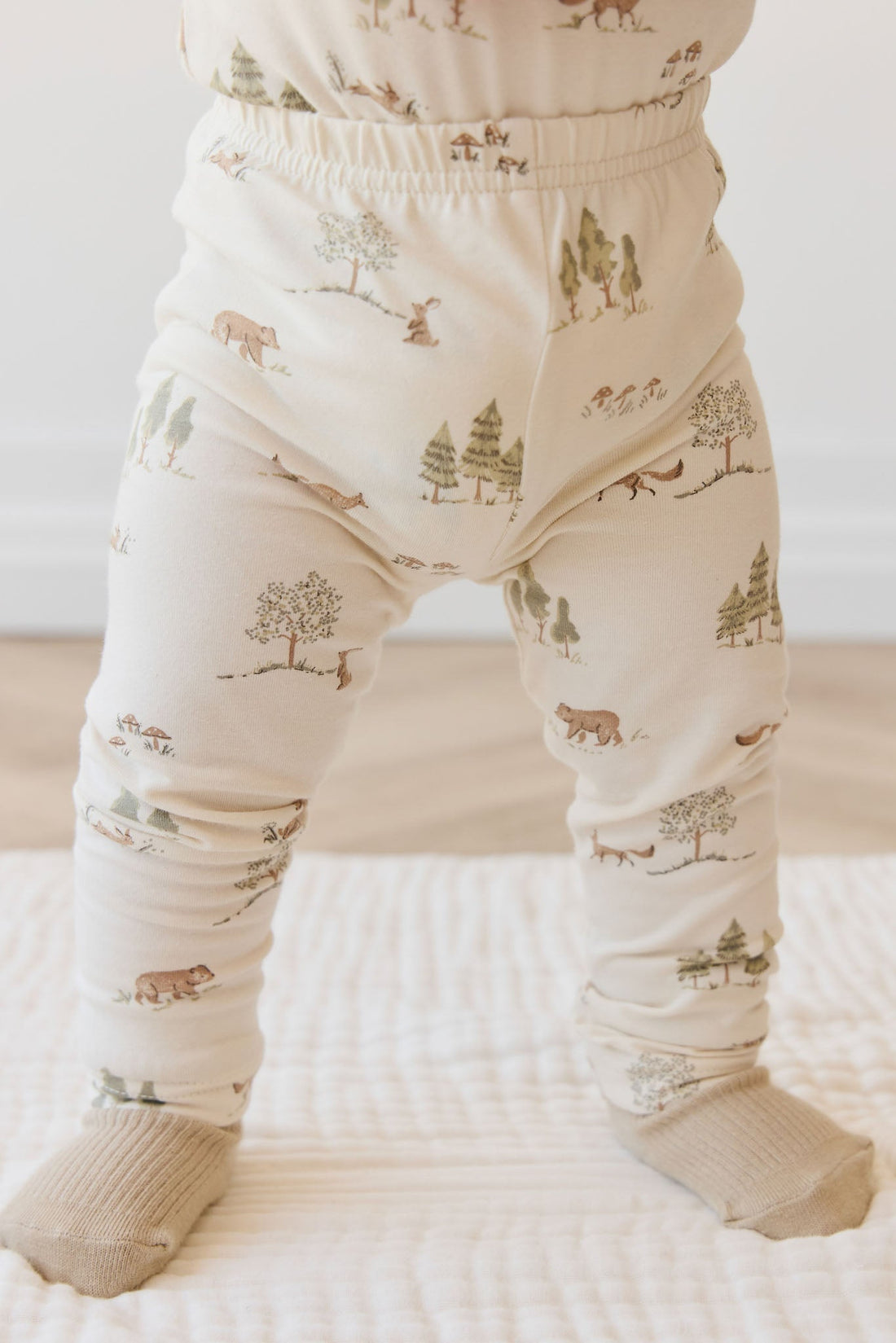 Organic Cotton Everyday Legging - Pine Forest Friends Childrens Legging from Jamie Kay NZ