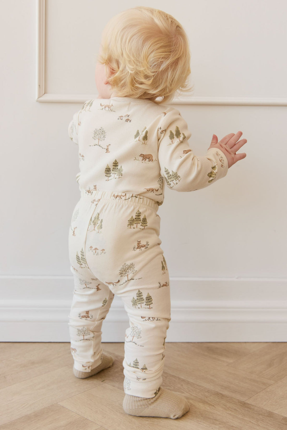 Organic Cotton Everyday Legging - Pine Forest Friends Childrens Legging from Jamie Kay NZ