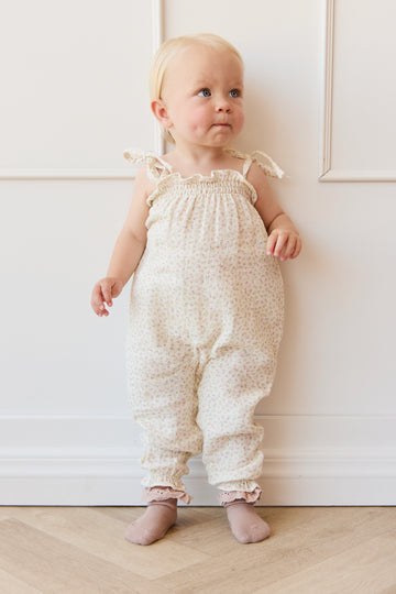Organic Cotton Muslin Myla Jumpsuit - Pippa Pink Childrens Jumpsuit from Jamie Kay NZ
