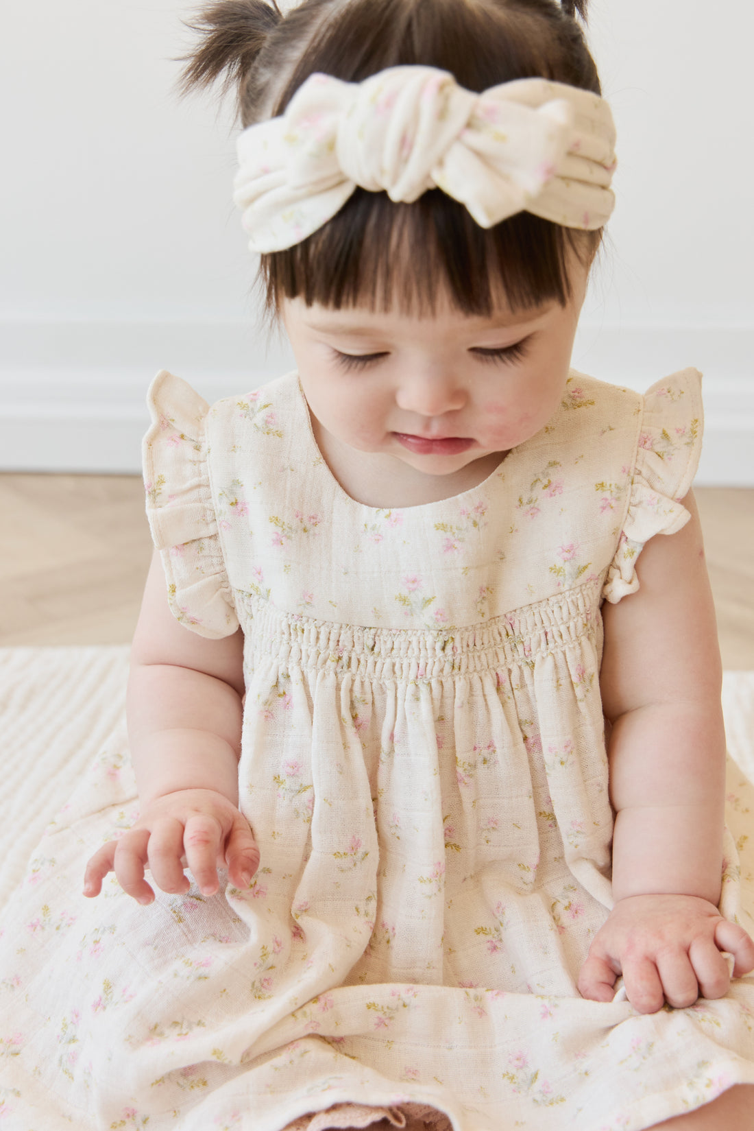 Organic Cotton Muslin Headband - Emelia Pink Childrens Headband from Jamie Kay NZ