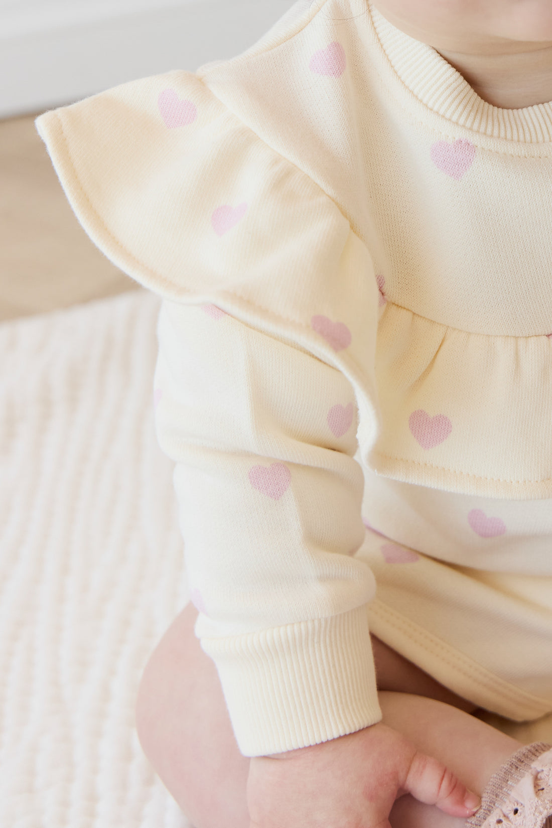 Organic Cotton Mckinley Sweatshirt - Mon Amour Lotus Childrens Top from Jamie Kay NZ