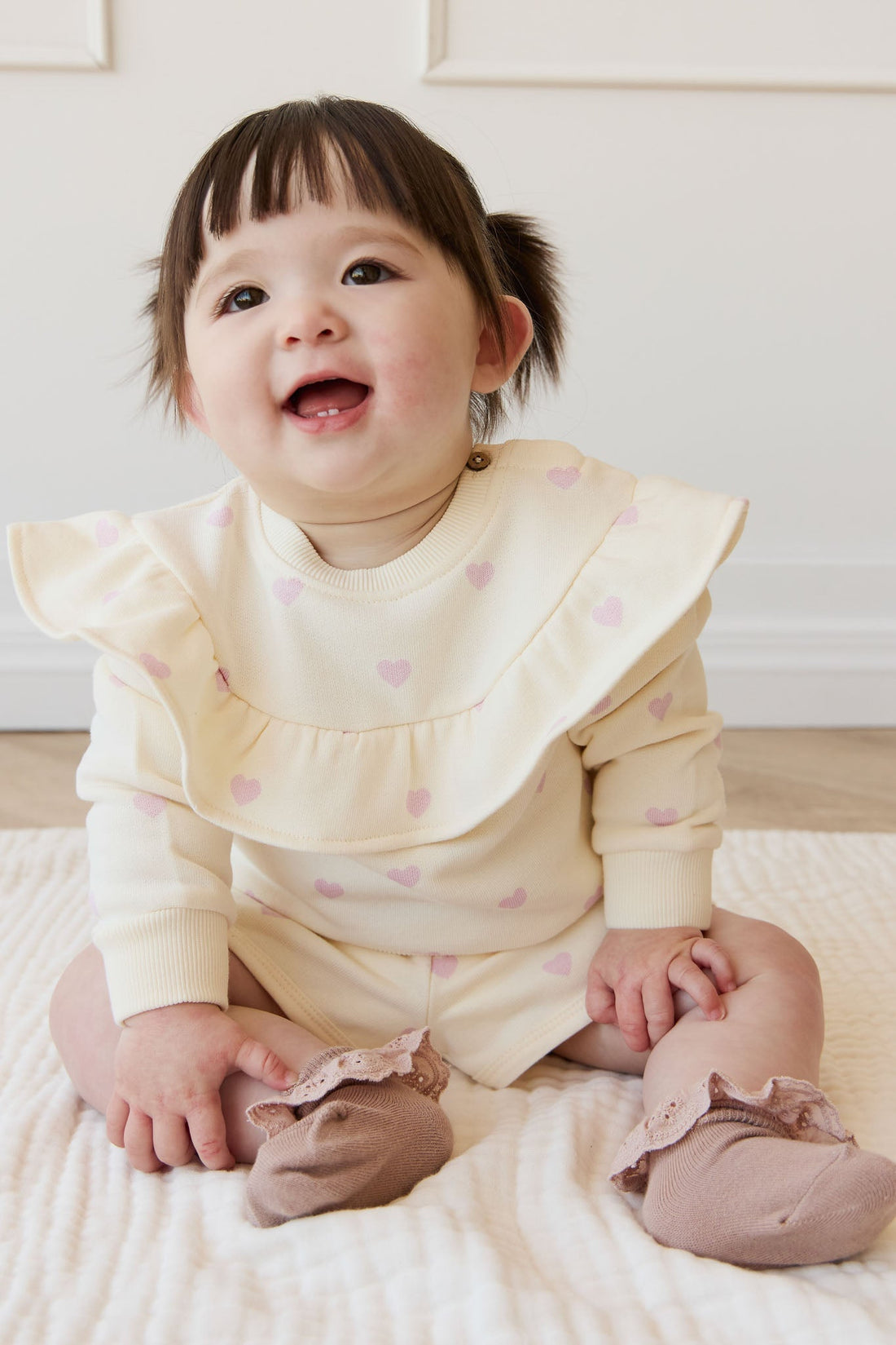 Organic Cotton Mckinley Sweatshirt - Mon Amour Lotus Childrens Top from Jamie Kay NZ