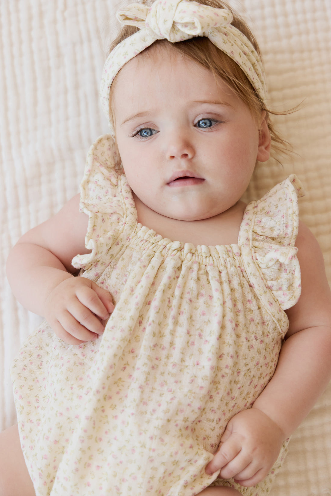 Organic Cotton Muslin Tiana Playsuit - Pippa Pink Childrens Playsuit from Jamie Kay NZ