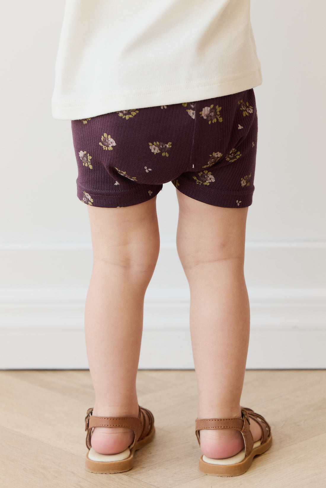 Organic Cotton Fine Rib Everyday Bike Short - Simone Huckleberry Childrens Short from Jamie Kay NZ