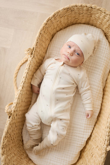 Organic Cotton Reese Zip Onepiece - Bumblebees Childrens Onepiece from Jamie Kay NZ