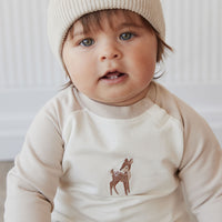 Organic Cotton Tao Sweatshirt Onepiece - Fable Deer Cloud Childrens Onepiece from Jamie Kay NZ