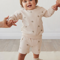 Organic Cotton Andy Short - Henry Hedgehog Birch Childrens Short from Jamie Kay NZ