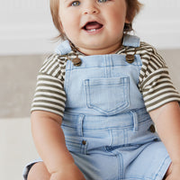 Chase Twill Short Overall - Washed Denim Childrens Overall from Jamie Kay NZ