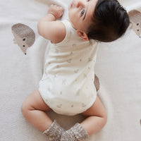 Pima Cotton Noah Playsuit - Fable Deer Cloud Childrens Playsuit from Jamie Kay NZ