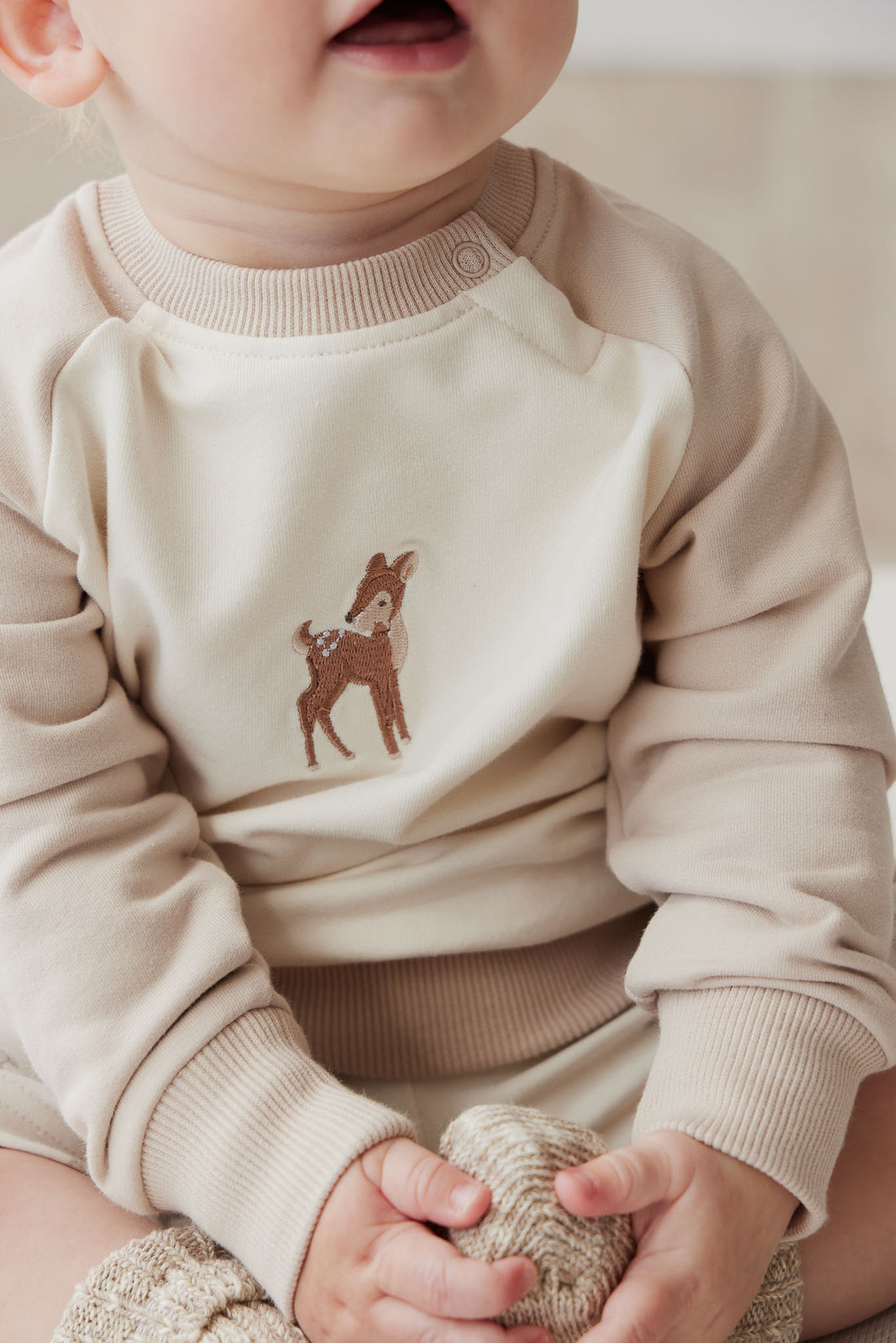 Organic Cotton Tao Sweatshirt - Fable Deer Cloud Childrens Top from Jamie Kay NZ