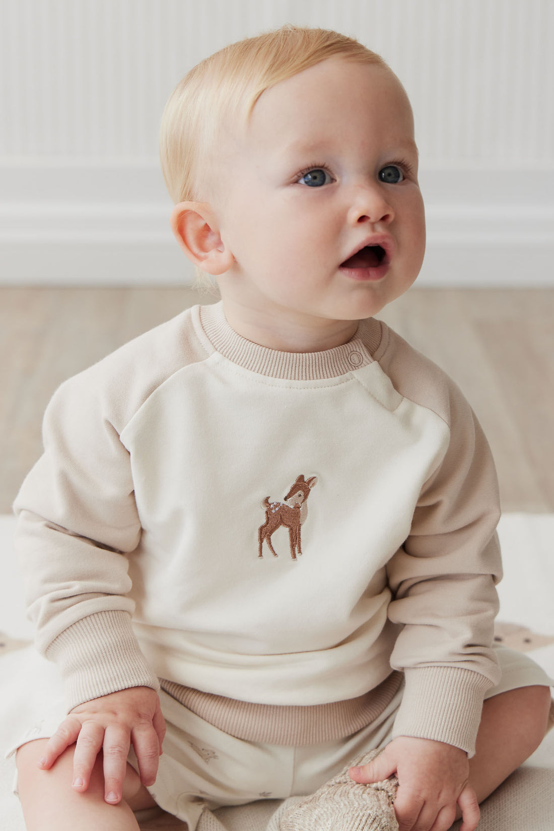 Organic Cotton Tao Sweatshirt - Fable Deer Cloud Childrens Top from Jamie Kay NZ