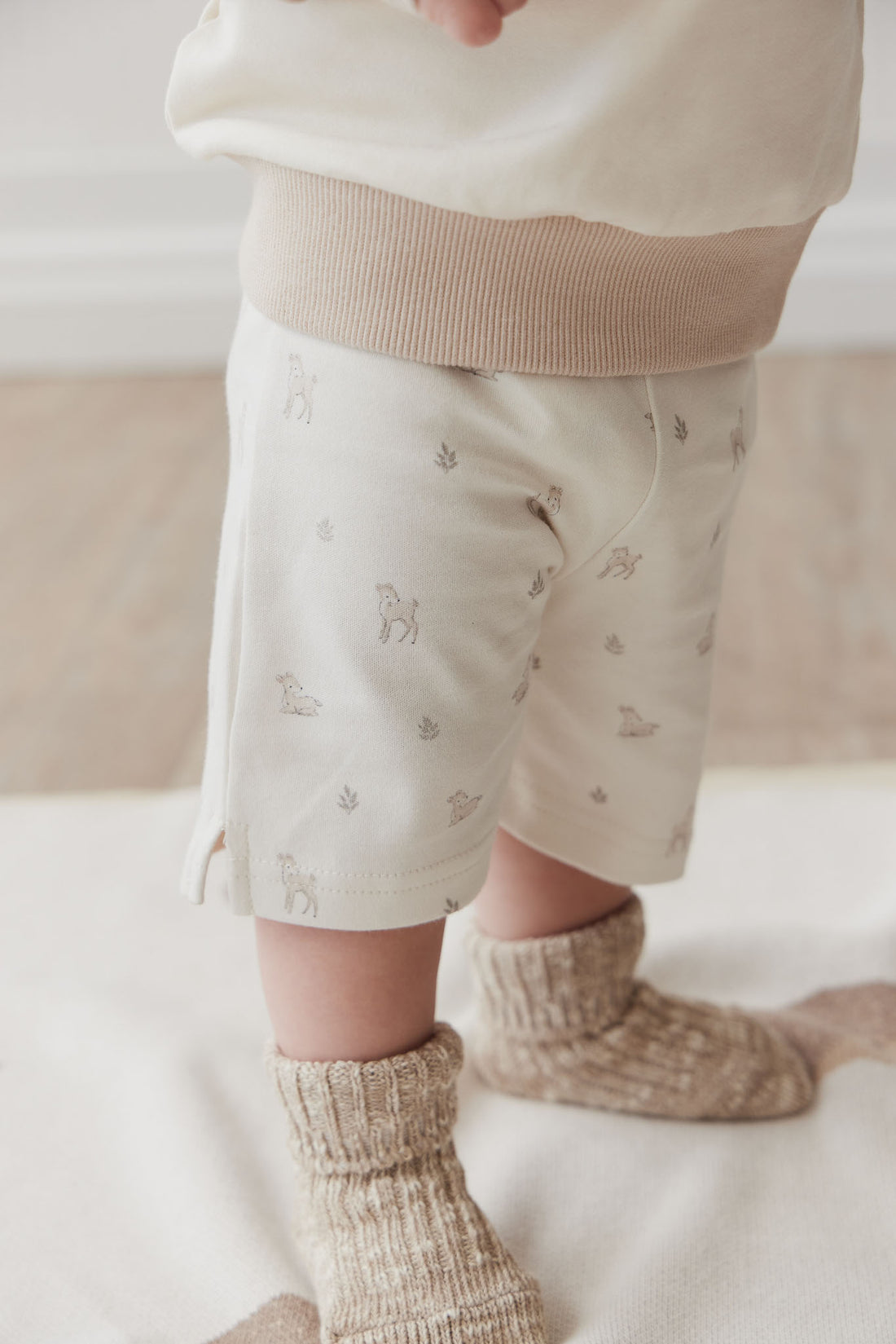 Pima Cotton Marley Short - Fable Deer Cloud Childrens Short from Jamie Kay NZ