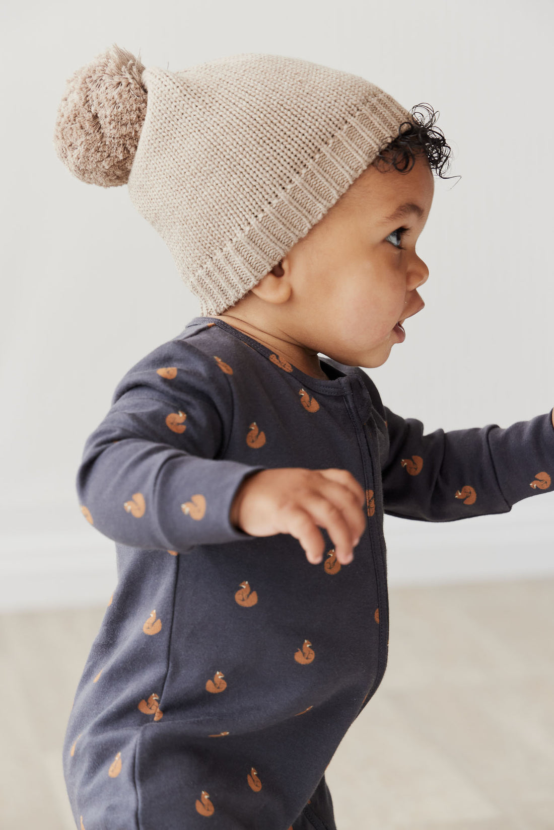 Organic Cotton Reese Zip Onepiece - Fox Cubs Constellation Childrens Onepiece from Jamie Kay NZ