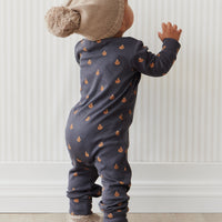 Organic Cotton Reese Zip Onepiece - Fox Cubs Constellation Childrens Onepiece from Jamie Kay NZ