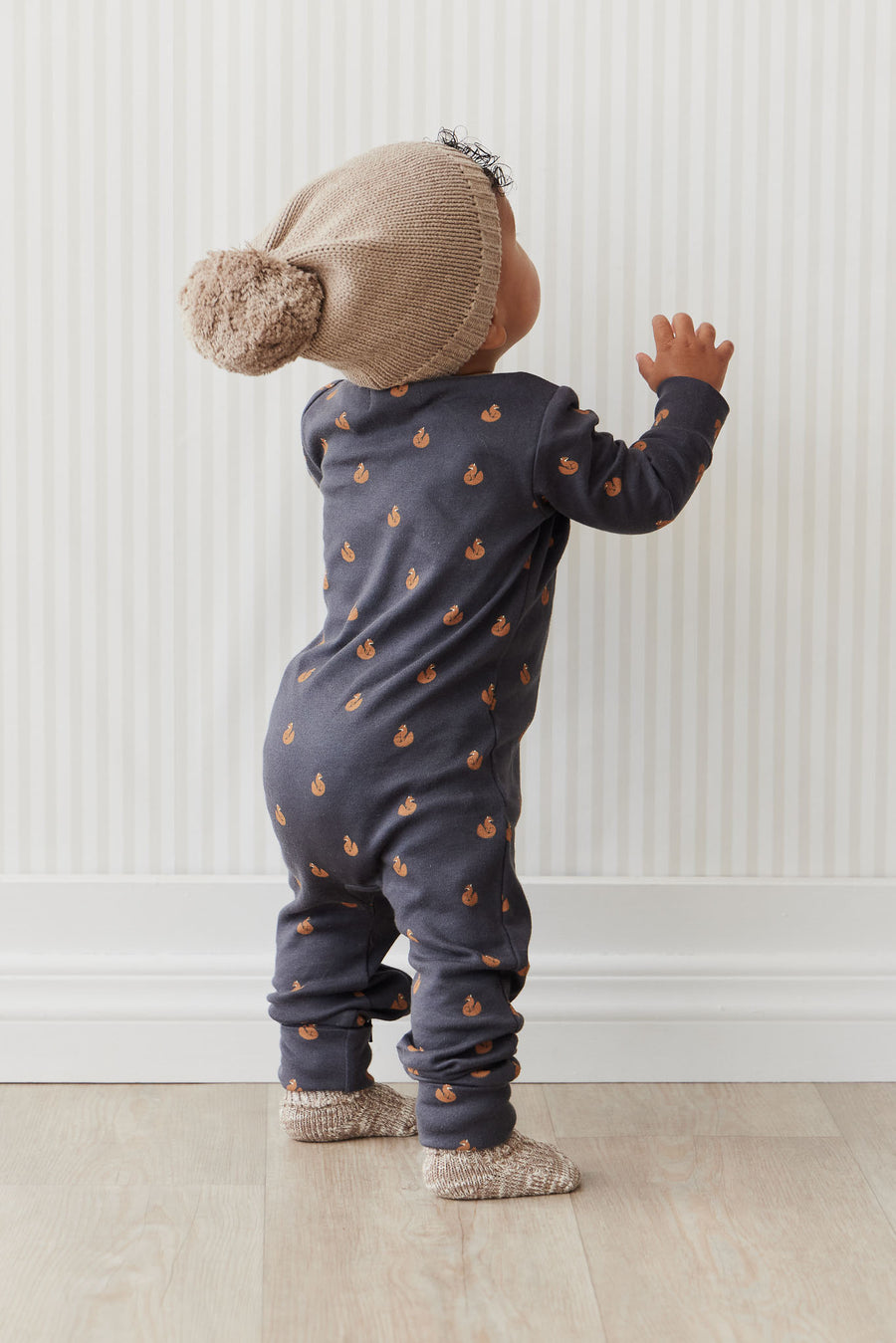 Organic Cotton Reese Zip Onepiece - Fox Cubs Constellation Childrens Onepiece from Jamie Kay NZ