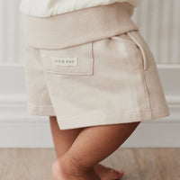 Organic Cotton Jalen Short - Soft Sand Childrens Short from Jamie Kay NZ