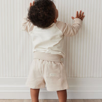 Organic Cotton Jalen Short - Soft Sand Childrens Short from Jamie Kay NZ