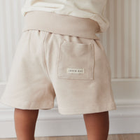 Organic Cotton Jalen Short - Soft Sand Childrens Short from Jamie Kay NZ