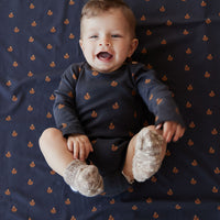 Organic Cotton Fernley Bodysuit - Fox Cubs Constellation Childrens Bodysuit from Jamie Kay NZ