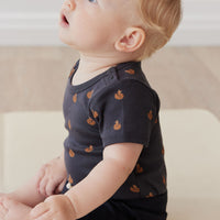 Organic Cotton Hudson Short Sleeve Bodysuit - Fox Cubs Constellation Childrens Bodysuit from Jamie Kay NZ