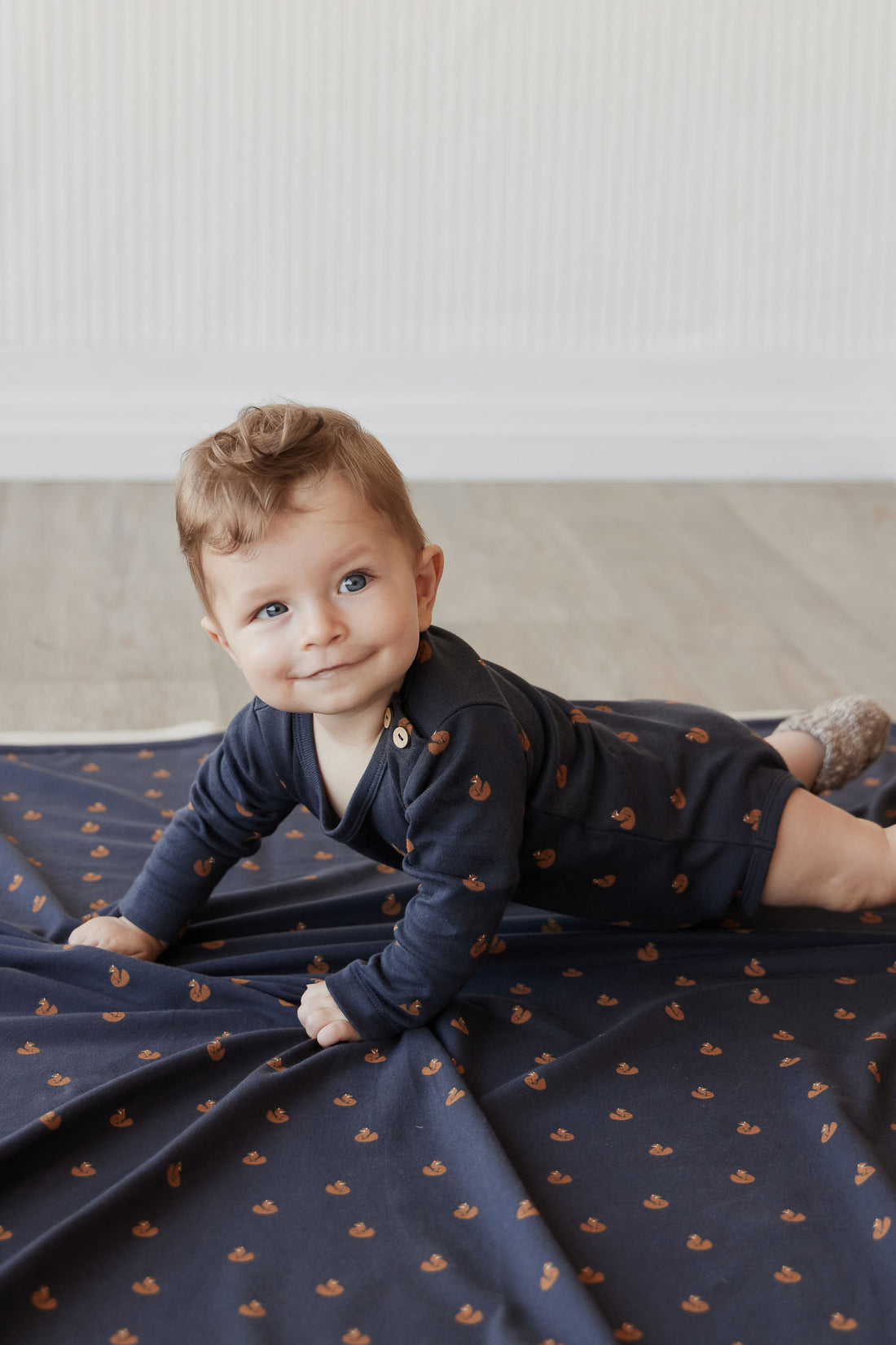 Organic Cotton Fernley Bodysuit - Fox Cubs Constellation Childrens Bodysuit from Jamie Kay NZ