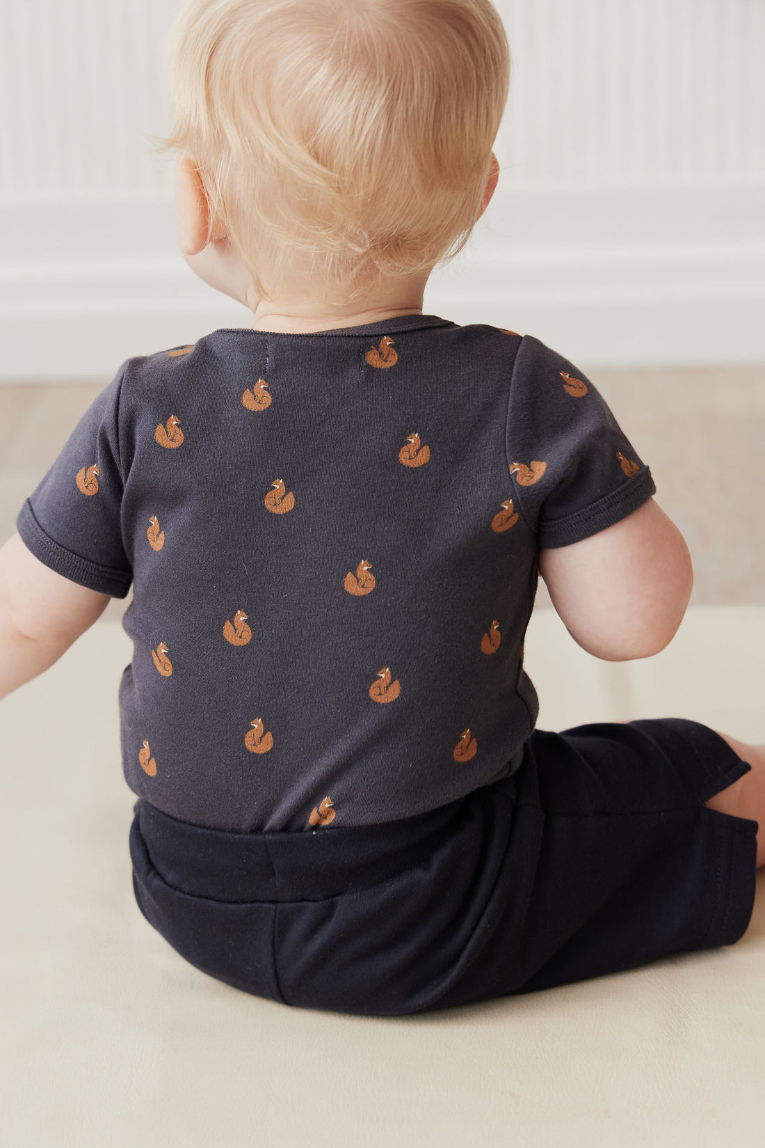 Organic Cotton Hudson Short Sleeve Bodysuit - Fox Cubs Constellation Childrens Bodysuit from Jamie Kay NZ