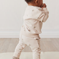 Organic Cotton Morgan Track Pant - Henry Hedgehog Birch Childrens Pant from Jamie Kay NZ