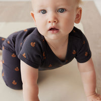 Organic Cotton Hudson Short Sleeve Bodysuit - Fox Cubs Constellation Childrens Bodysuit from Jamie Kay NZ