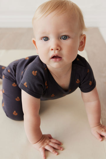 Organic Cotton Hudson Short Sleeve Bodysuit - Fox Cubs Constellation Childrens Bodysuit from Jamie Kay NZ