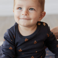 Organic Cotton Fernley Bodysuit - Fox Cubs Constellation Childrens Bodysuit from Jamie Kay NZ