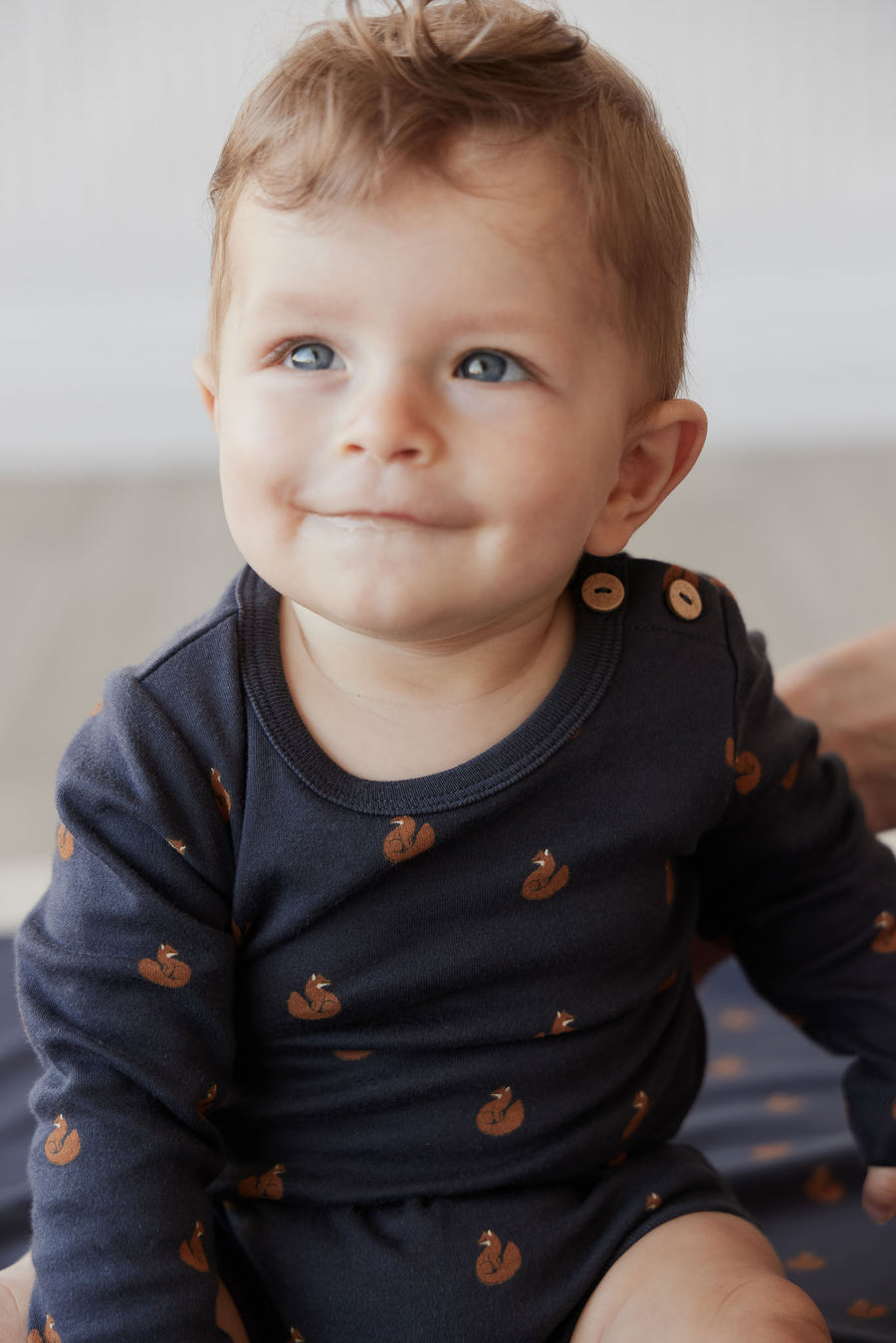 Organic Cotton Fernley Bodysuit - Fox Cubs Constellation Childrens Bodysuit from Jamie Kay NZ