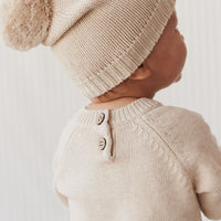 Theo Onepiece - Oatmeal Marle Hedgehog Childrens Onepiece from Jamie Kay NZ