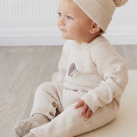 Theo Onepiece - Oatmeal Marle Hedgehog Childrens Onepiece from Jamie Kay NZ