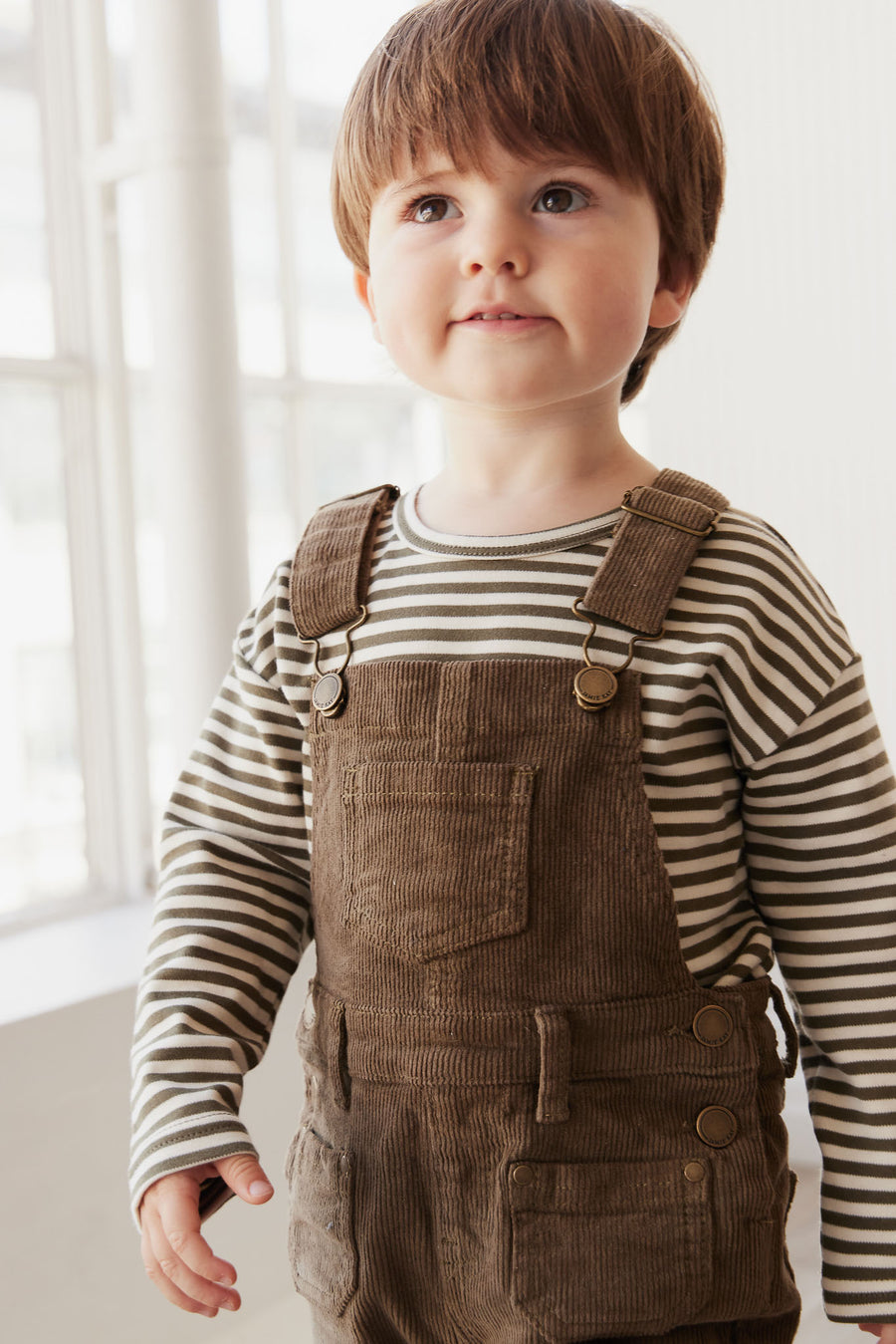 Arlo Cord Overall - Deep Olive Childrens Overall from Jamie Kay NZ