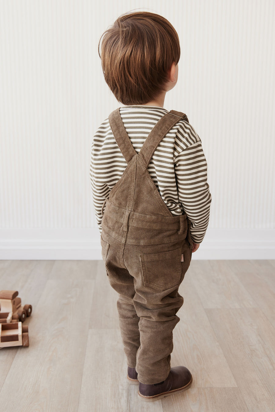 Arlo Cord Overall - Deep Olive Childrens Overall from Jamie Kay NZ