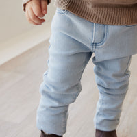 Austin Woven Twill Pant - Washed Denim Childrens Pant from Jamie Kay NZ