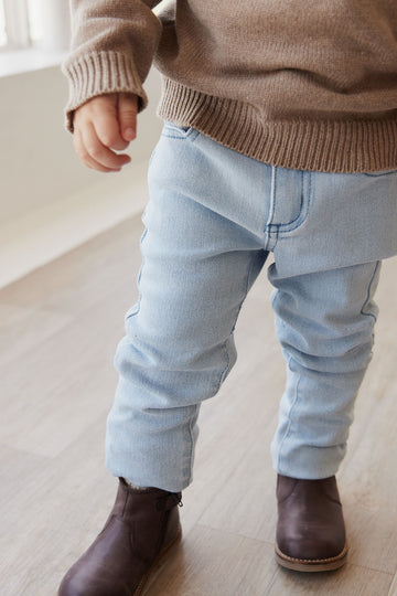 Austin Woven Twill Pant - Washed Denim Childrens Pant from Jamie Kay NZ