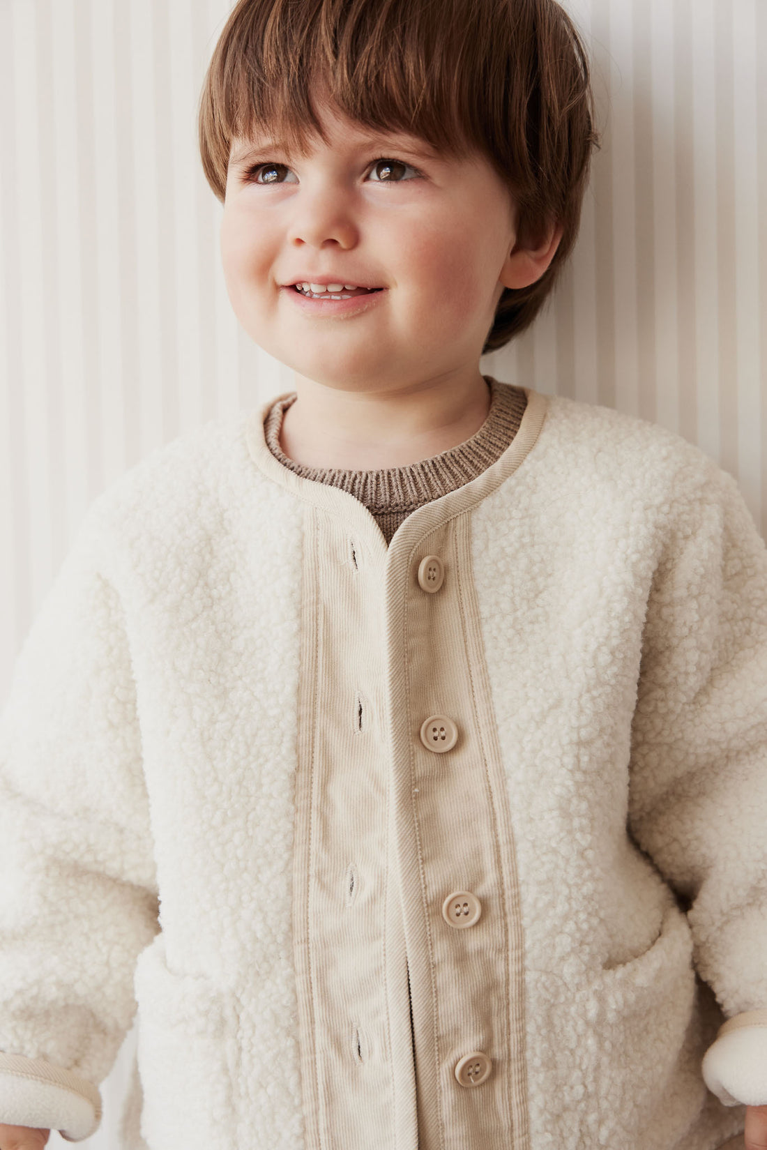 Rylan Sherpa Jacket - Natural Childrens Jacket from Jamie Kay NZ