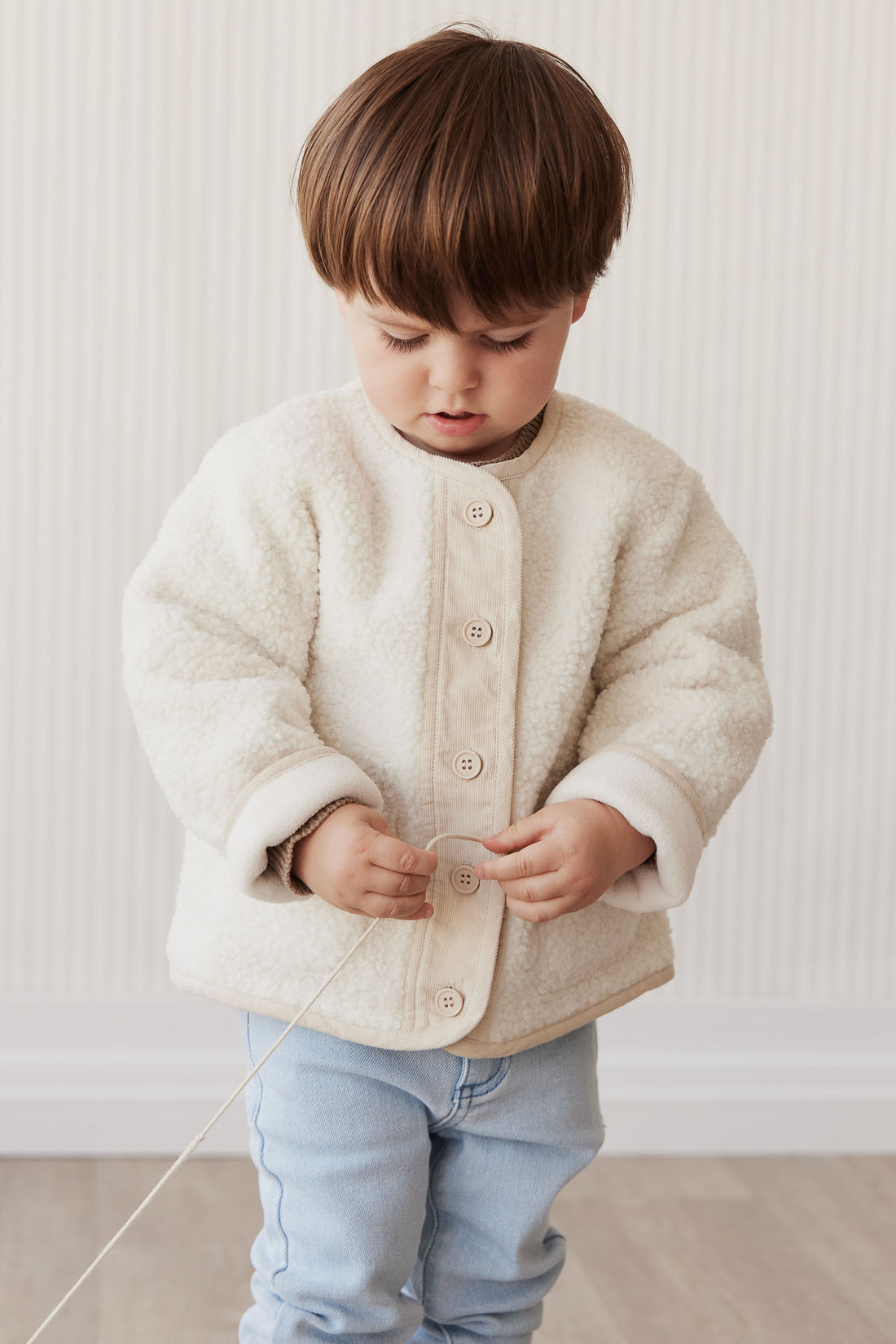 Rylan Sherpa Jacket - Natural Childrens Jacket from Jamie Kay NZ