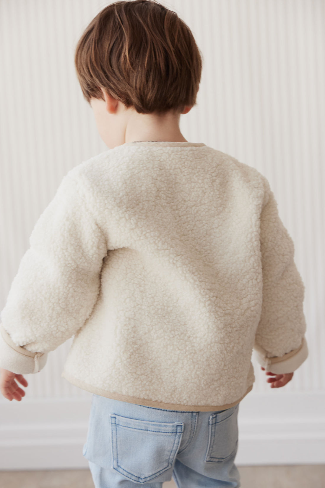 Rylan Sherpa Jacket - Natural Childrens Jacket from Jamie Kay NZ