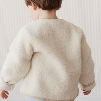 Rylan Sherpa Jacket - Natural Childrens Jacket from Jamie Kay NZ