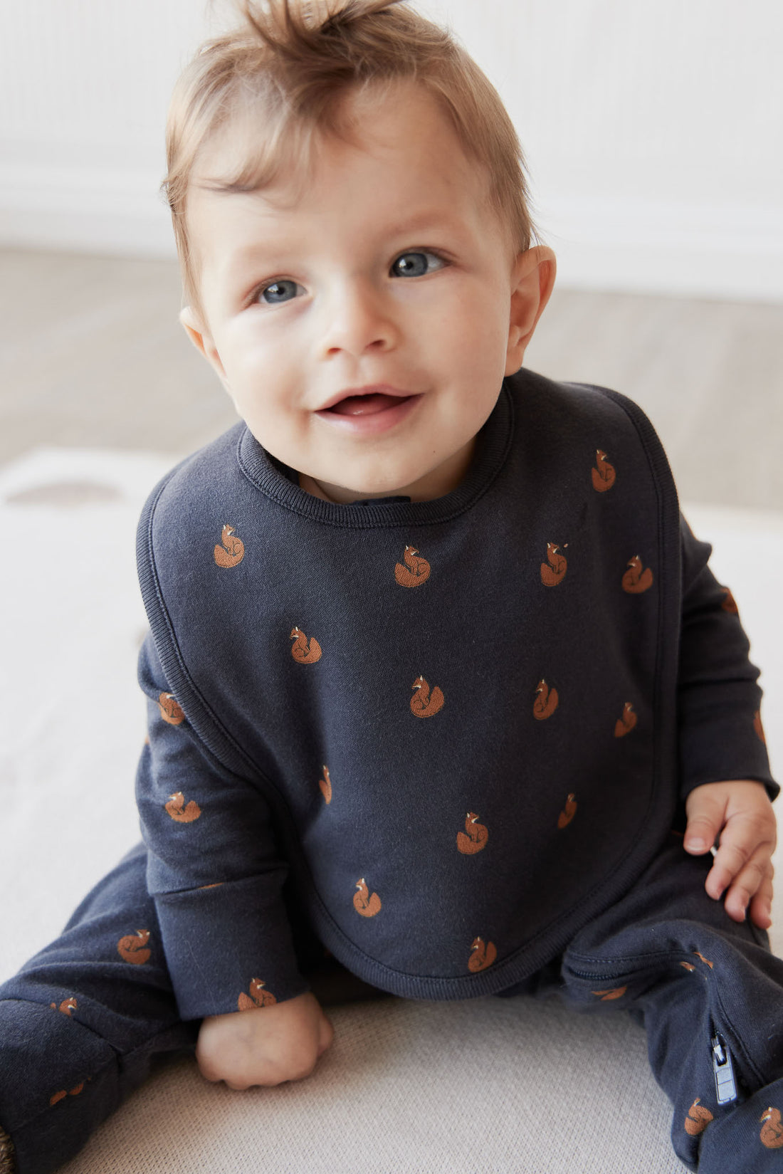 Organic Cotton Bib - Fox Cubs Constellation Childrens Bib from Jamie Kay NZ