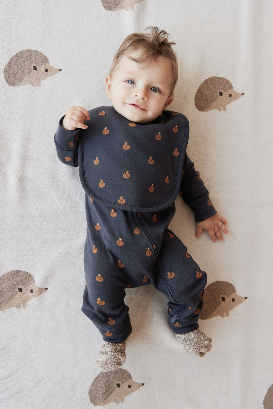 Organic Cotton Bib - Fox Cubs Constellation Childrens Bib from Jamie Kay NZ