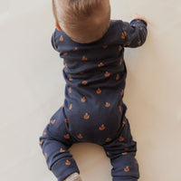 Organic Cotton Reese Zip Onepiece - Fox Cubs Constellation Childrens Onepiece from Jamie Kay NZ