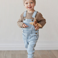 Arlo Twill Overall - Washed Denim Childrens Overall from Jamie Kay NZ