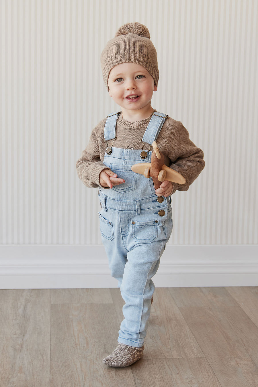 Arlo Twill Overall - Washed Denim Childrens Overall from Jamie Kay NZ