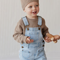 Arlo Twill Overall - Washed Denim Childrens Overall from Jamie Kay NZ